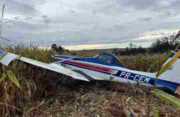 Aeronave cai em área rural do Paraná